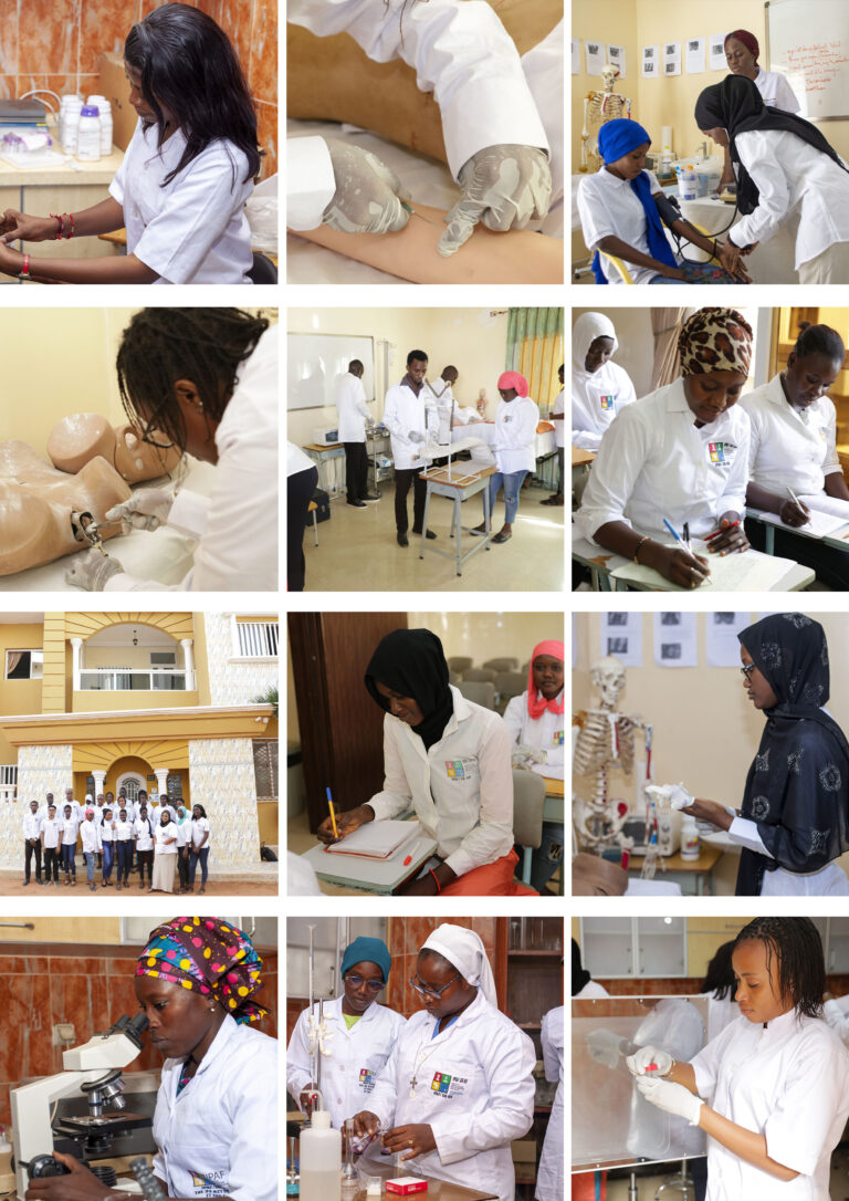 Montage de photos de travaux pratiques à IPAF Santé